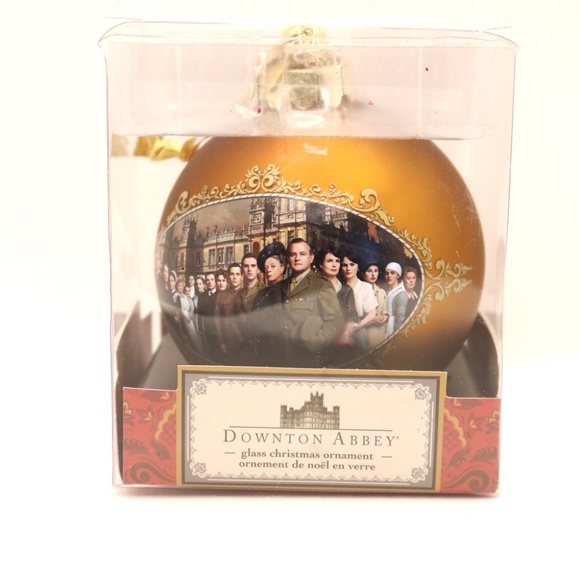 2013 Kurt Adler Downtown Abby Glass Globe Christmas Ornament Gold - Picture 10 of 13